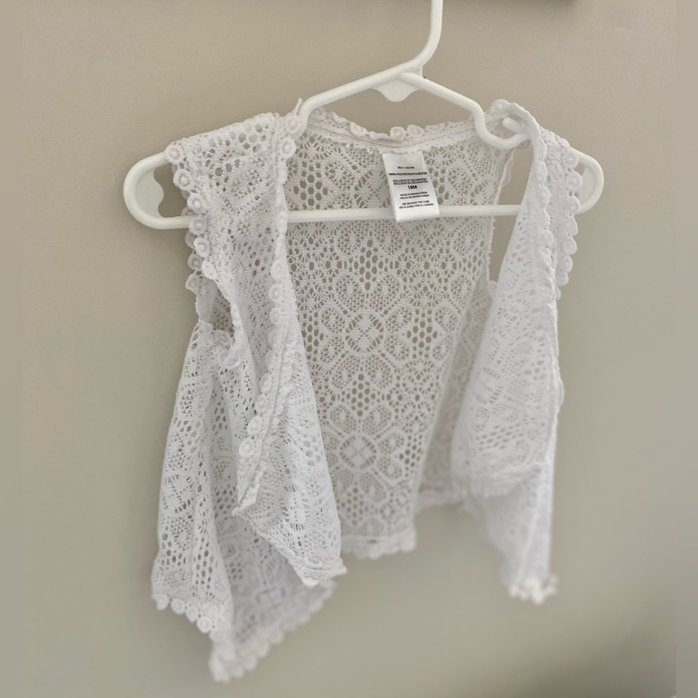 Toddler Girl Eyelet Lace Cover-Up 18m